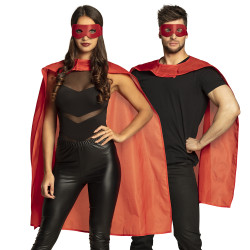 Plášť Supermana červený s maskou